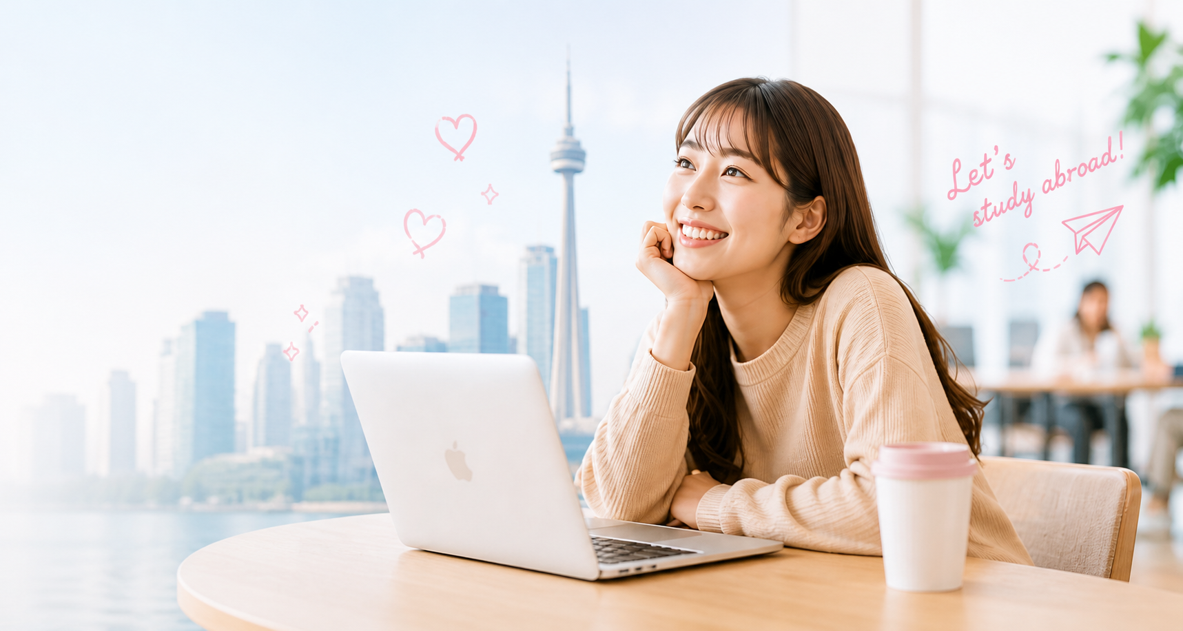 語学学校を探す女性